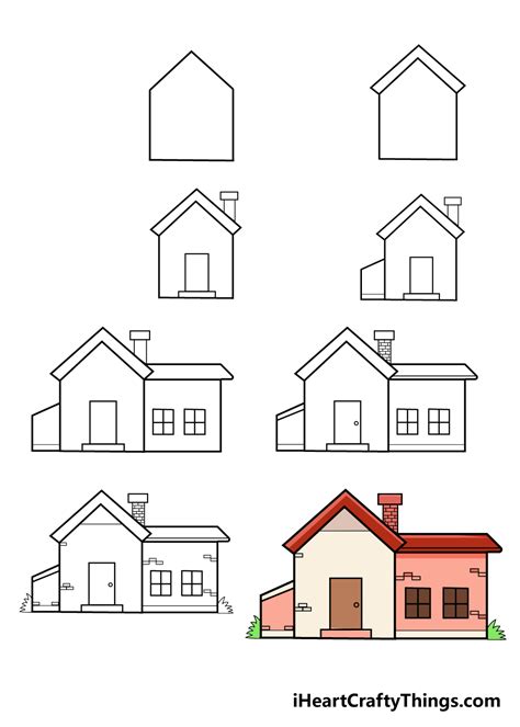 房子畫|兒童簡筆畫漂亮的房子 How To Draw a House Easy